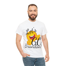 Load image into Gallery viewer, A Let&#39;s GO Brandon emoji Unisex Heavy Cotton Tee
