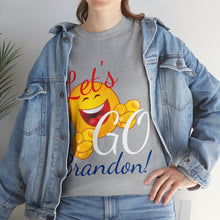 Load image into Gallery viewer, A Let&#39;s GO Brandon emoji Unisex Heavy Cotton Tee
