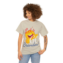 Load image into Gallery viewer, A Let&#39;s GO Brandon emoji Unisex Heavy Cotton Tee
