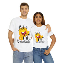 Load image into Gallery viewer, A Let&#39;s GO Brandon emoji Unisex Heavy Cotton Tee
