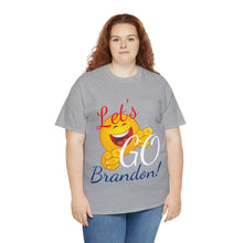 Load image into Gallery viewer, A Let&#39;s GO Brandon emoji Unisex Heavy Cotton Tee
