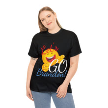 Load image into Gallery viewer, A Let&#39;s GO Brandon emoji Unisex Heavy Cotton Tee
