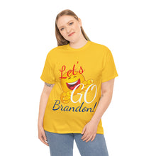 Load image into Gallery viewer, A Let&#39;s GO Brandon emoji Unisex Heavy Cotton Tee
