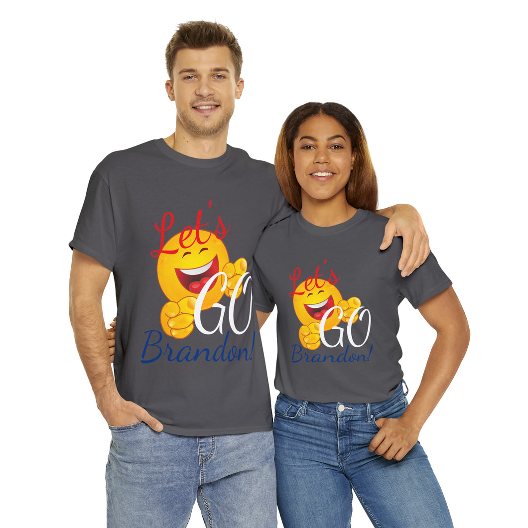 A Let's GO Brandon emoji Unisex Heavy Cotton Tee