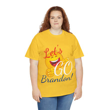 Load image into Gallery viewer, A Let&#39;s GO Brandon emoji Unisex Heavy Cotton Tee
