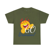 Load image into Gallery viewer, A Let&#39;s GO Brandon emoji Unisex Heavy Cotton Tee
