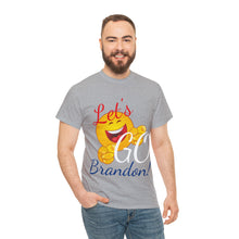 Load image into Gallery viewer, A Let&#39;s GO Brandon emoji Unisex Heavy Cotton Tee
