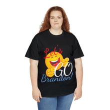 Load image into Gallery viewer, A Let&#39;s GO Brandon emoji Unisex Heavy Cotton Tee
